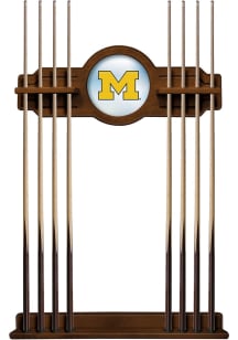 Michigan Wolverines Solid Wood Cue Rack Pool Table