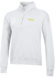 Gear for Sports Oregon Ducks Womens White Big Cotton Qtr Zip