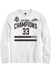 Samuel Sjolund Western Michigan Broncos White NIL 2025 National Champions Shirzee Long Sleeve Play..