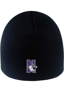 LogoFit Northwestern Wildcats Black Everest Beanie Mens Knit Hat