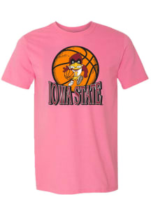 Summit Sportswear Iowa State Cyclones Pink Iowa Basketball Short Sleeve T Shirt