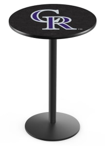 Colorado Rockies Black Round Base Pub Table