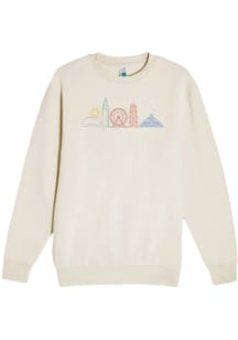 Chicago Womens White Colorful Icons Crew Sweatshirt