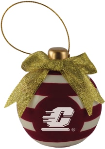 Central Michigan Chippewas Ceramic Bulb Ornament - Maroon