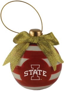 Iowa State Cyclones Ceramic Bulb Ornament - White