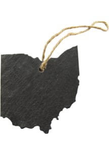 Ohio Slate State Shape Ornament - Grey