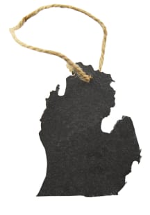Michigan Slate State Shape Ornament - Grey