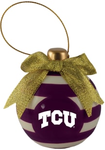 TCU Horned Frogs Ceramic Bulb Ornament Ornament - Purple