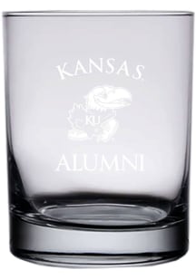 Kansas Jayhawks 14oz Alumni Rock Glass - White