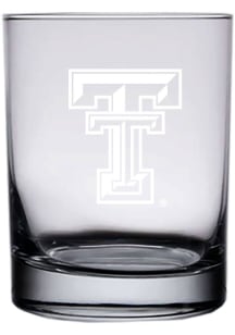 Texas Tech Red Raiders 14oz Etched Rock Glass - White