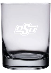 Oklahoma State Cowboys 14oz Etched Rock Glass - White