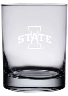 Iowa State Cyclones 14oz Etched Rock Glass - White