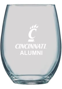 Cincinnati Bearcats 21oz Alumni Stemless Wine Glass - White