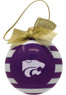 K-State Wildcats Ceramic Bulb Power Cat Ornament - Purple