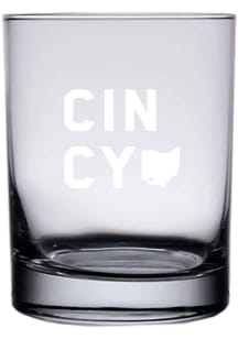 Cincinnati 14oz Engraved Rock Glass - White