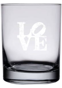 Philadelphia 14oz Engraved Design Rock Glass - White