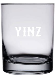 Pittsburgh 14oz Engraved Rock Glass - White