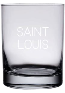 St Louis 14oz Engraved Rock Glass - White