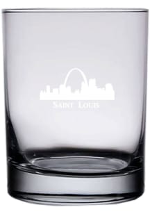 St Louis 14 oz Engraved Rock Glass - White