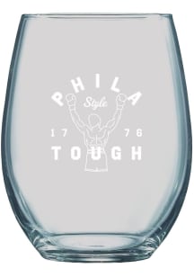 Philadelphia 21oz Engraved Stemless Wine Glass - White