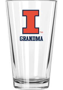 Illinois Fighting Illini Grandma 16 oz Pint Glass - White