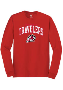 Summit Sportswear Arkansas Travelers Red Arch Mascot Long Sleeve T Shirt