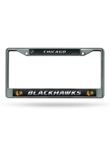 Chicago Blackhawks Chrome License Plate Frame - Silver
