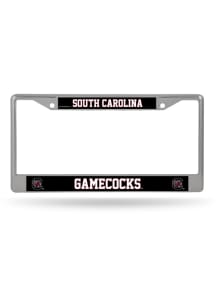 South Carolina Gamecocks Decal Chrome License Plate Frame - Silver