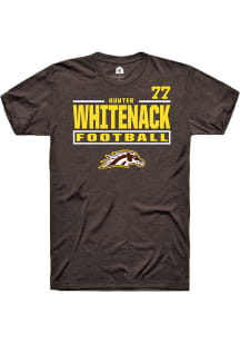 Hunter Whitenack Western Michigan Broncos Brown Football NIL Stacked Box Short Sleeve Player T Shi..