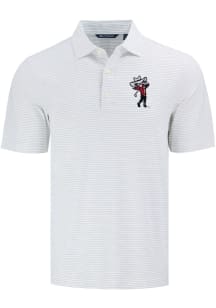 Cutter and Buck Texas Tech Red Raiders Mens White Fine Line Short Sleeve Polo