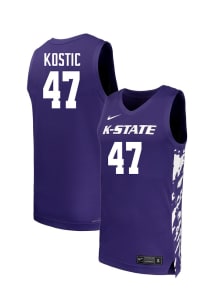 Andrej Kostic  Nike K-State Wildcats Purple NIL Name And Number Jersey