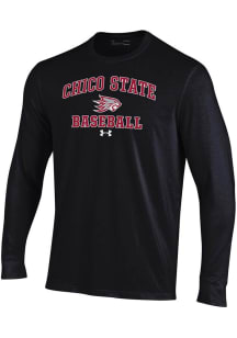 Under Armour CSU Chico Wildcats Black Baseball Performance Long Sleeve T Shirt
