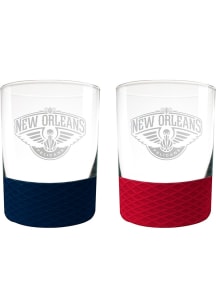 New Orleans Pelicans Commissioner Set Rock Glass - White