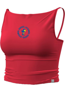 Champion Kansas Jayhawks Womens Red High Neck Tank Top