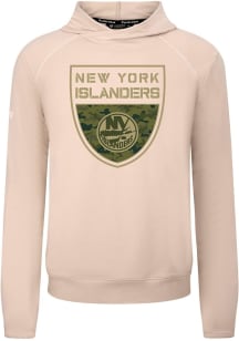 Levelwear New York Islanders Tan Mandate Buckler Long Sleeve T Shirt