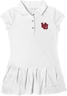 Utah Utes Toddler Girls White Caroline Short Sleeve Dress