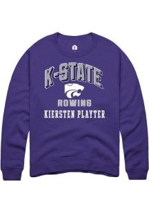 Kiersten Playter K-State Wildcats Mens Purple NIL Arch Logo Player Crew