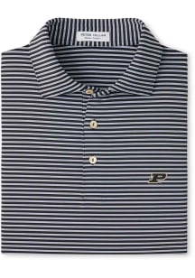 Peter Millar Purdue Boilermakers Mens Black Tiebreaker Short Sleeve Fashion Polo