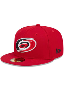 New Era Carolina Hurricanes Mens Red Basic 59FIFTY Fitted Hat