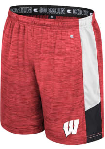 Colosseum Wisconsin Badgers Mens Red Consistency Shorts