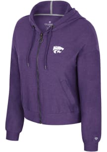 Colosseum K-State Wildcats Womens Purple Gravity Long Sleeve Full Zip Jacket