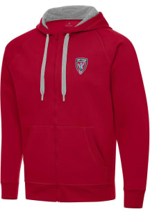 Antigua Indy Eleven Mens Red Victory Long Sleeve Full Zip Jacket