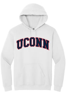 Summit Sportswear UConn Huskies Mens White Arch Long Sleeve Hoodie