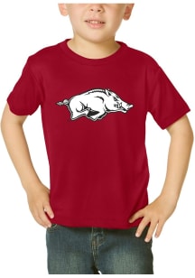 Little King Arkansas Razorbacks Toddler Cardinal Primary Logo Short Sleeve T-Shirt