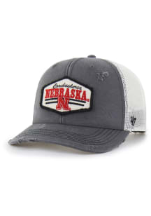 47 Nebraska Cornhuskers Salvage Trucker Adjustable Hat - Charcoal