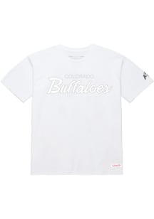 Mitchell and Ness Colorado Buffaloes White Tonal Wind Up Classic Short Sleeve Fashion T Shirt