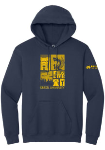 Summit Sportswear Drexel Dragons Mens Navy Blue Welcome Week 2023 Long Sleeve Hoodie