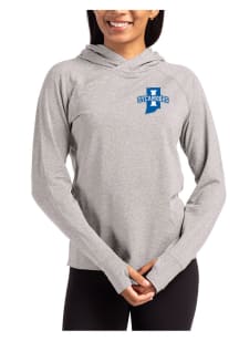 Cutter and Buck Indiana State Sycamores Womens Grey Adapt Knit Hood Hooded Sweatshirt