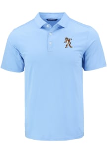 Cutter and Buck Auburn Tigers Mens Light Blue Coastline Orignal Aubie Short Sleeve Polo
