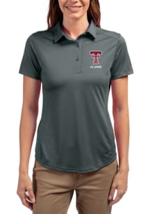 Cutter and Buck Texas Tech Red Raiders Womens Graphite Prospect Short Sleeve Polo Shirt